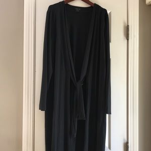Front tie long cardigan